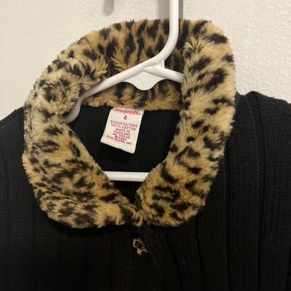 Girl's size 4 Leopard and Black Knit Sweater by Gymboree - Picture 3 of 3